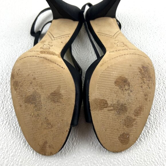 Enzo Angiolini Preppy Black Slingback Formal Sexy Open Toe Stiletto Womens 8M - Picture 6 of 10